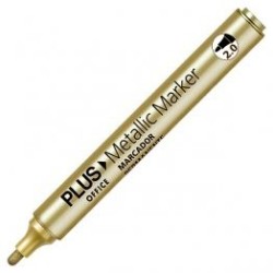 Rotulador Plus Office Metallic 2mm. Oro