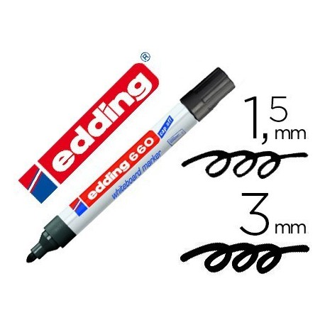 Retolador pizarra blanca Edding 660 Negre