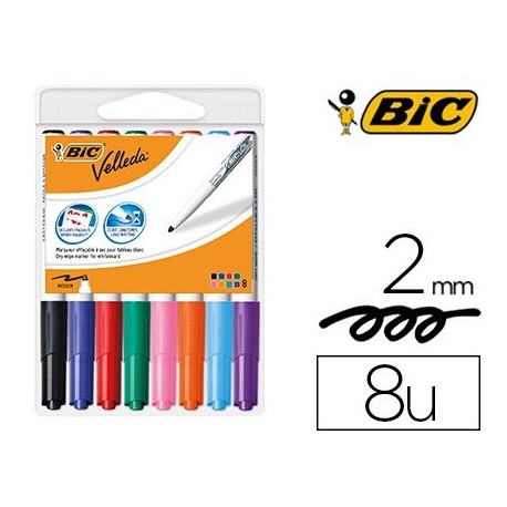 Retolador BIC velleda 8 colors