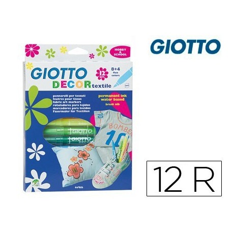 Rotuladores Giotto Decor textil 12u.