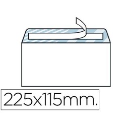 Sobres blancs 115x225mm. Tira silicona 500u.