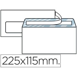 Sobres blancs 115x225mm. Tira silicona finestra esquerra 500u.