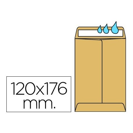 Sobre bolsa nº2 kraft salarios 120x176mm engomado 500u.