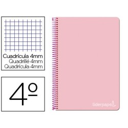 Quadern espiral Witty Quart 4x4mm rosa