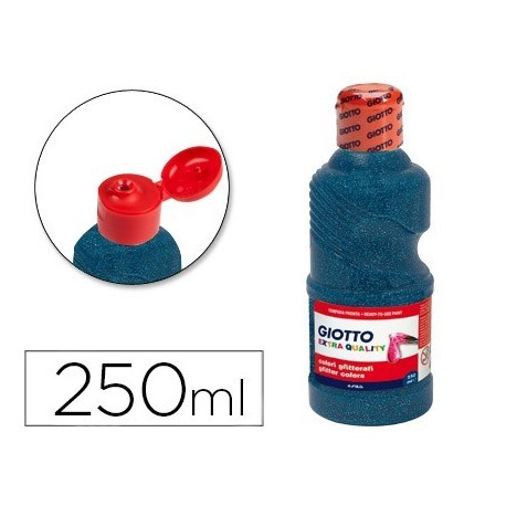 Tempera Giotto Purpurina 250ml. Blau fosc