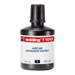 Tinta per reomplir marcadors Edding 100ml. Negra