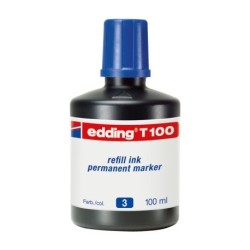 Tinta per reomplir marcadors Edding 100ml. Blava