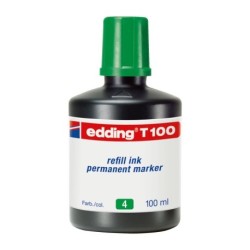 Tinta per reomplir marcadors Edding 100ml. Verda