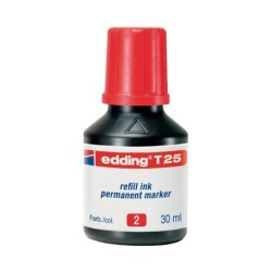 Tinta per reomplir marcadors Edding 30ml. vermella