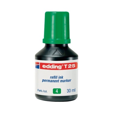 Tinta per reomplir marcadors Edding 30ml. Verda