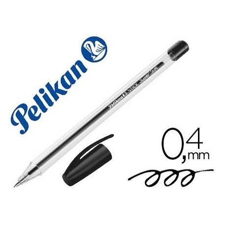 Boligrafo Pelikan stick super soft negro