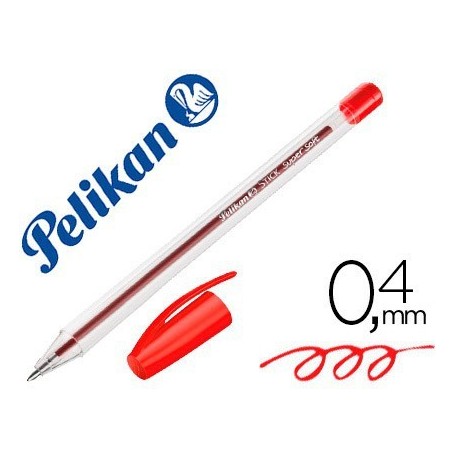 Boligrafo Pelikan stick super soft rojo