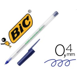 Boligrafo Bic ecolutions round stic azul