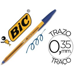 Bolígrafo Bic Cristal Naranja Azul