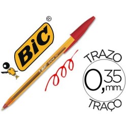 Bolígrafo Bic Cristal Naranja Rojo