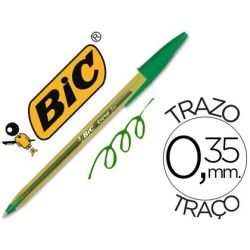 Bolígrafo Bic Cristal Naranja Verde