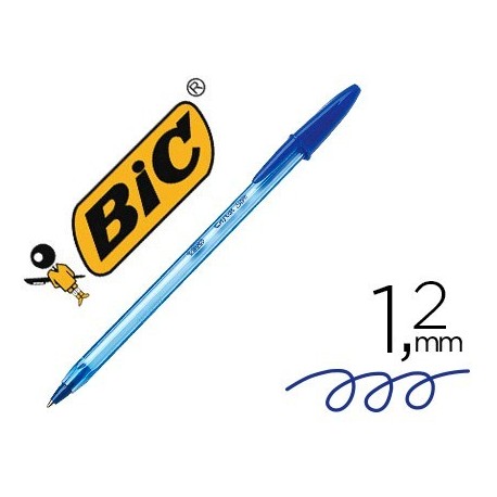 Boligrafo BIC cristal soft azul