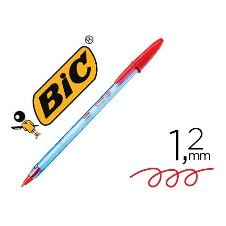 Boligrafo BIC cristal soft rojo