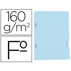 Subcarpeta foli blau 3 unglers plastificada 160g 25u.