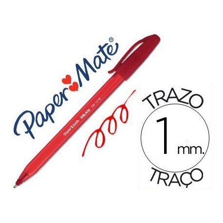 Bolígrafo PaperMate Inkjoy 100 rojo