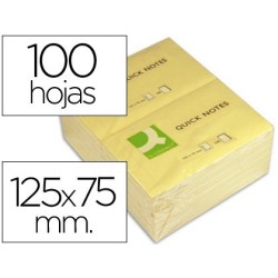 Blocs de notes adhesives 76x127mm. Groc