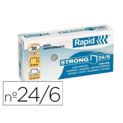 Grapas Rapid n 24/6 galvanizadas strong 1000u.