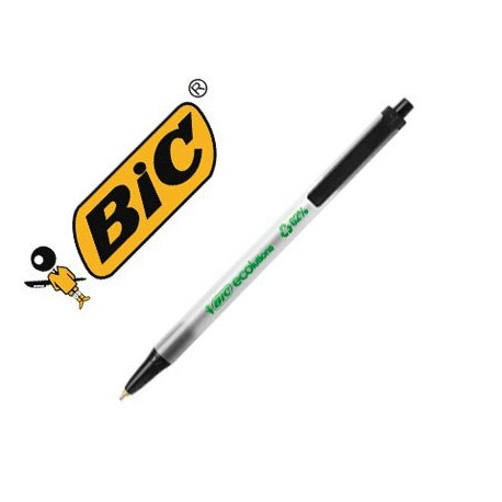 Boligrafo Bic ecolutions clic stic negro