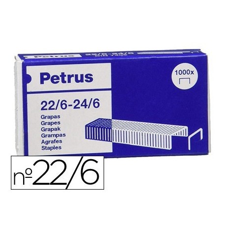 Grapas Petrus 22/6-24/6 galvanizada 1000u.