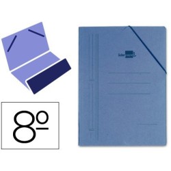 Carpeta gomes cartró compacte 8è blau