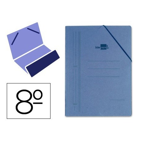 Carpeta gomes cartró compacte 8è blau