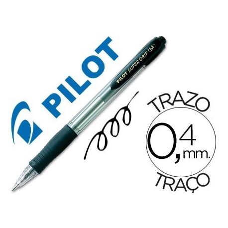 Bolígraf Pilot Supergrip Negre