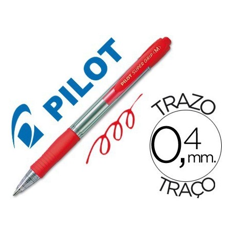 Bolígraf Pilot Supergrip vermell