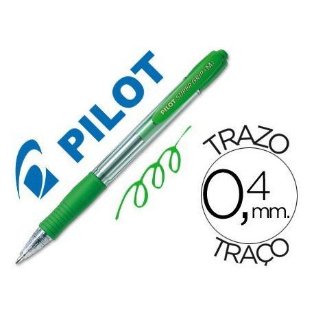 Bolígraf Pilot Supergrip verd