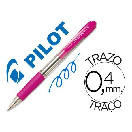 Bolígraf Pilot Supergrip Rosa