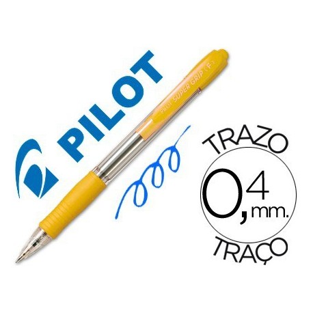 Bolígrafo Pilot Supergrip amarillo