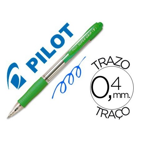 Bolígraf Pilot Supergrip verd clar