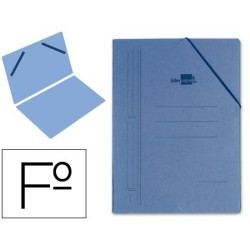 Carpeta gomes cartró compacte foli blau