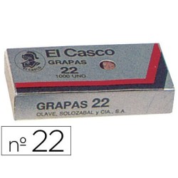 Grapas de alambre galvanizado El casco nº22 1000u.