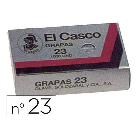 Grapas de alambre galvanizado El casco 23/6 1000u.