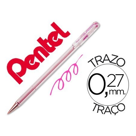 Bolígraf Pentel Superb BK77 rosa