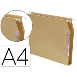 Carpeta penjant amb visor lateral A4 llom U 25u.