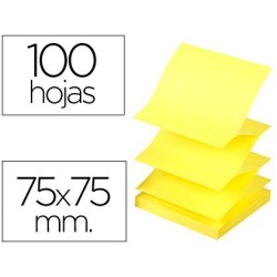 Bloc de notes adhesives posar i treure 75x75mm neó ziga-zaga