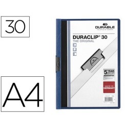 Dossier clip Duraclip 30hojas A4 blau fosc