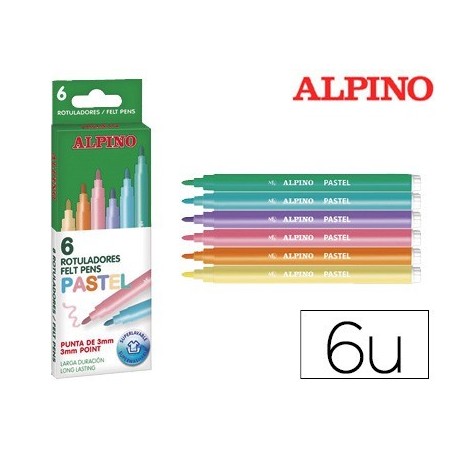 Retolador Alpino standard pastís 6 colors