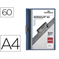 Dossier clip DuraClip 60hojas A4 azul oscuro