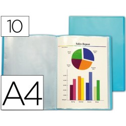 Carpeta 10 fundes A4 Blau Frosty