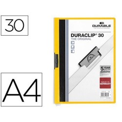 Dossier clip DuraClip 30hojas A4 amarillo