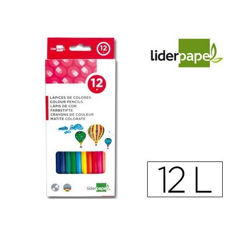 Estoig llapis color Liderpapel slim 12u.