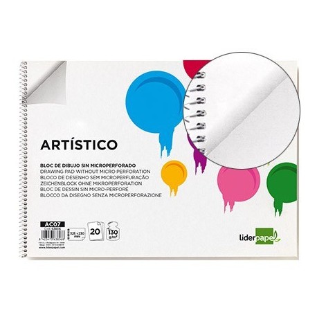 Bloc dibuix artístic Liderpapel foli 20h. 130g