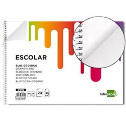 Bloc de dibuix escolar amb espiral foli 20 fulls